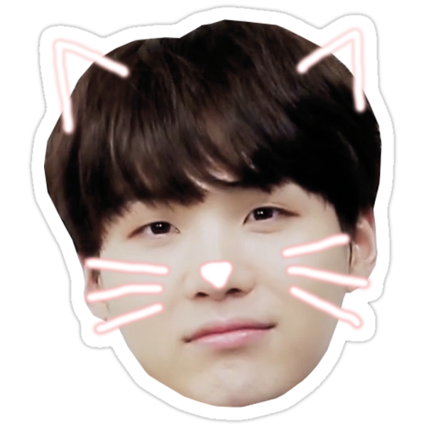  BTS  SUGA  KITTY Stickers by ohososulli Redbubble