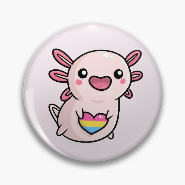 Item preview, Cute axolotl pan queer flag banner LGBTQ kawaii designed and sold by Nyn4.