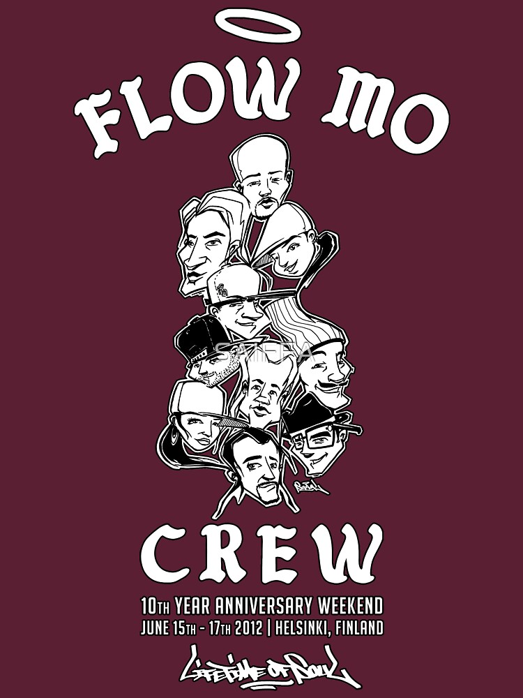 Flow Mo 10th Year Anniversary "CREW" Shirt by SAIFFA