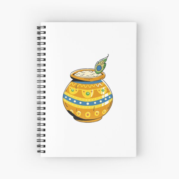 Vector sketch illustration of dahi handi pot. Happy Krishna Janmashtami.  Butter or makhan placed in a pot made of clay Stock Vector | Adobe Stock