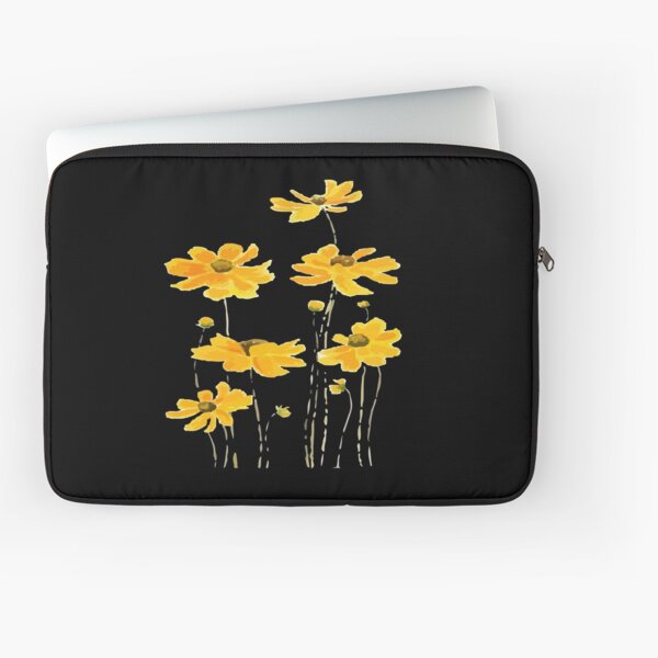Yellow Cosmos Flowers Laptop Sleeve