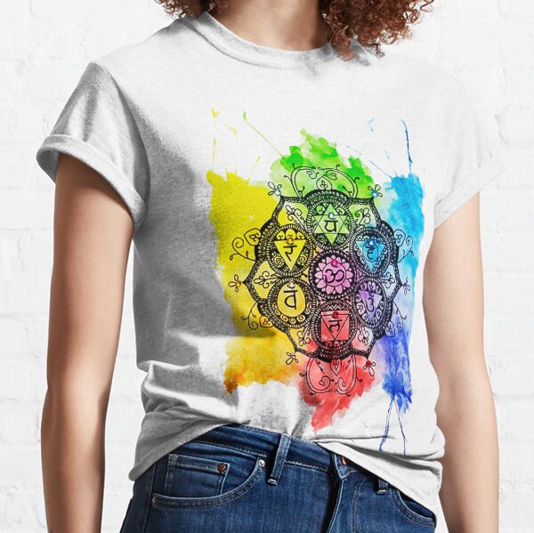 Rainbow Chakras Painting Classic T-Shirt