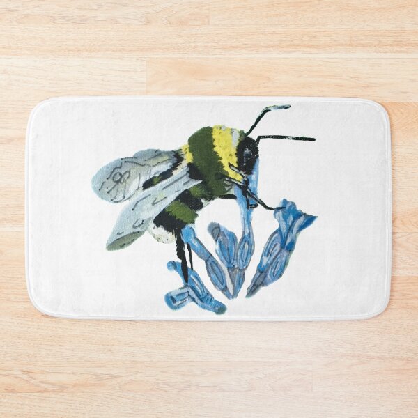 Item preview, The Humble Bumblebee on lavender painted in gouache designed and sold by CJSCRAFTS.