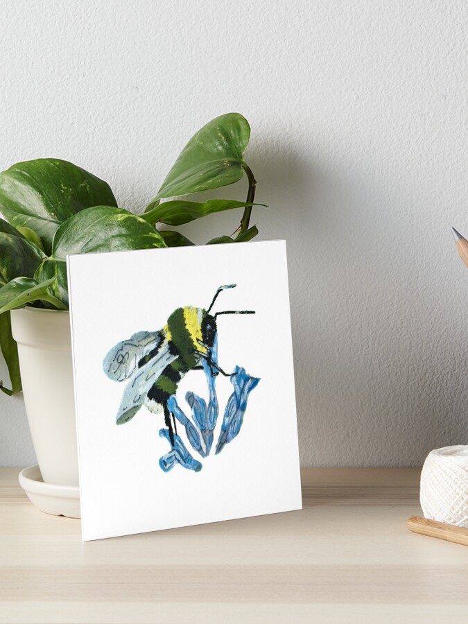 How to Paint a Bumblebee in Gouache on Black Watercolor Paper