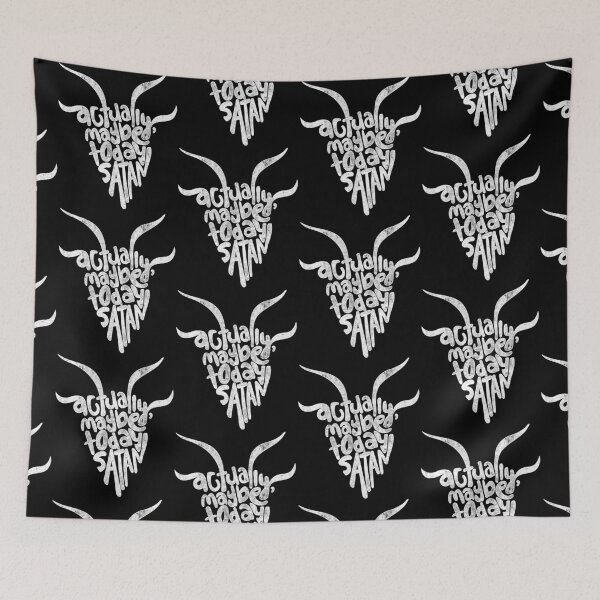 Item preview, Actually Maybe Today Satan Funny Retro Styled Lettering designed and sold by Good-Find.