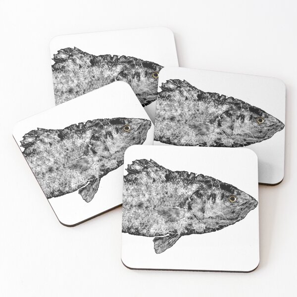 Item preview, gyotaku striped bass  designed and sold by hookink.