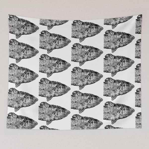 Item preview, gyotaku striped bass  designed and sold by hookink.