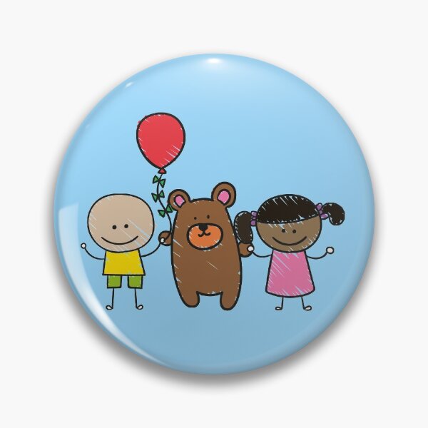 Item preview, Little Girl Baby Bear and Boy Holding Hands Red Balloon designed and sold by scooterbaby.