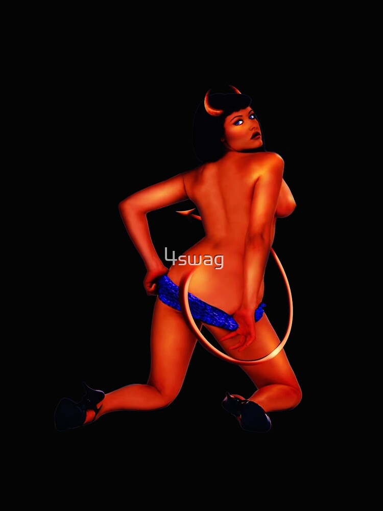 Thumbnail 5 of 5, Graphic T-Shirt, Devil Pin Up Girl Swag designed and sold by 4swag.