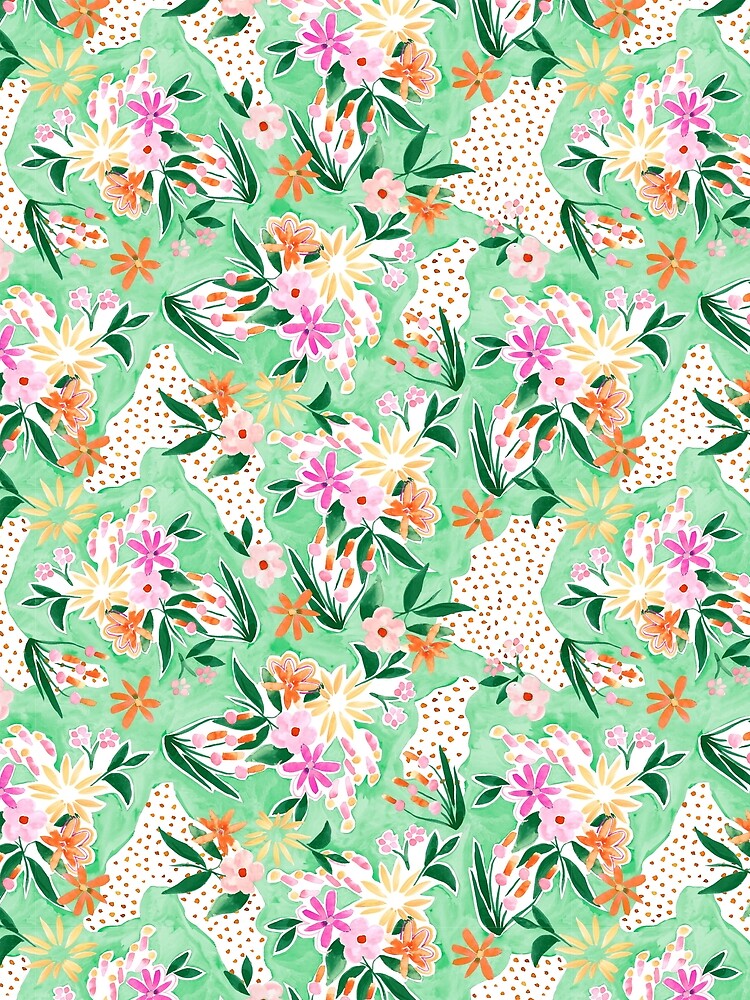 Thumbnail 4 of 4, Graphic T-Shirt, Calm Flowers Pattern designed and sold by Rozoon.
