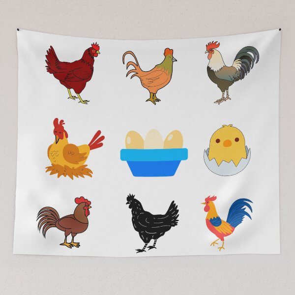 Item preview, Chickens Pollos Poulet designed and sold by janraydesigns.