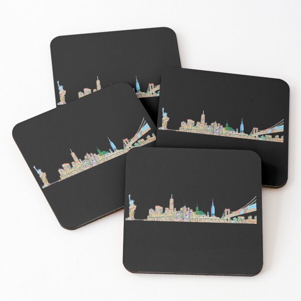 Item preview, NEW YORK CITY SKYLINE SUBWAY MAP designed and sold by hookink.