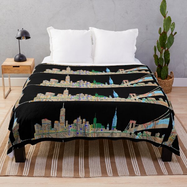 Item preview, NEW YORK CITY SKYLINE SUBWAY MAP designed and sold by hookink.