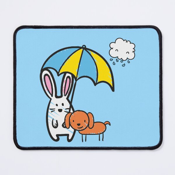 Item preview, Bunny Rabbit and Puppy Under Umbrella  designed and sold by scooterbaby.