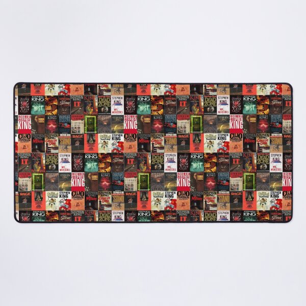 Stephen King Book Cover Collage Desk Mat