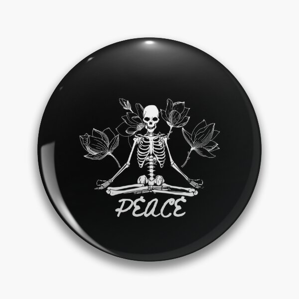 Item preview, Peace Meditating SkeletonFlowers Background Spiritual Skull Halloween designed and sold by Goodvibesonly13.