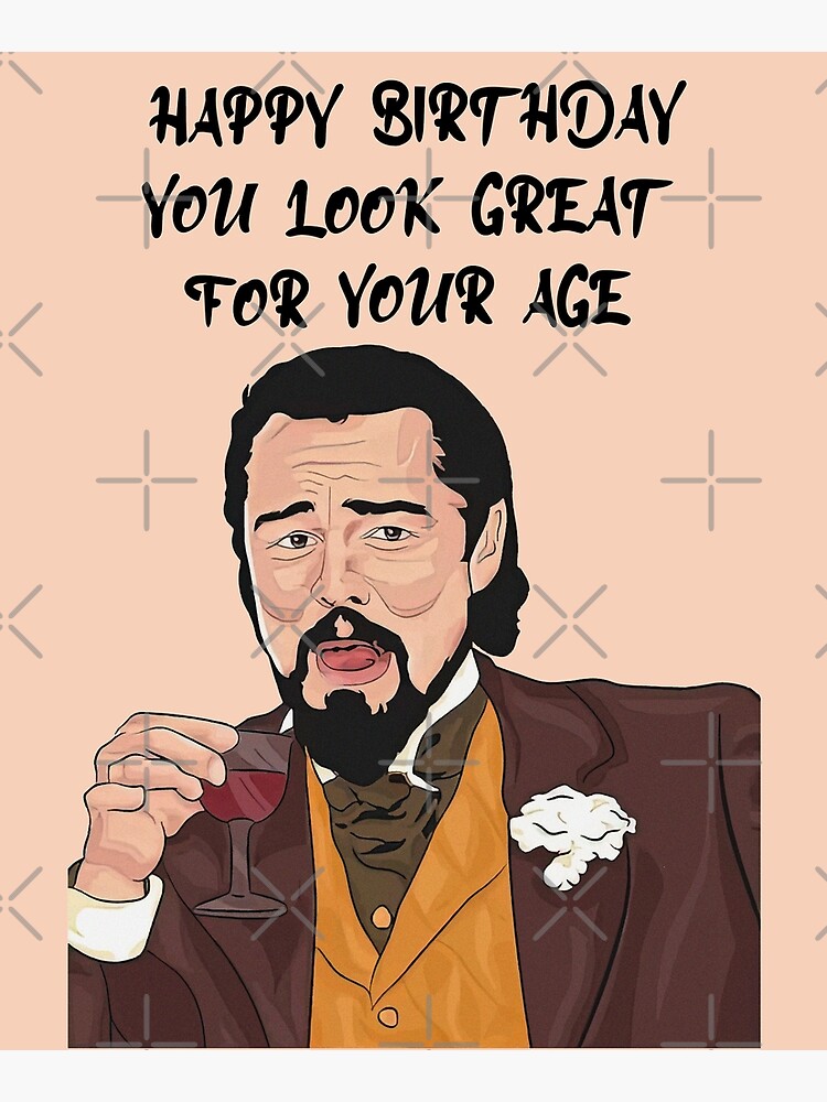 "Leonardo Dicaprio Birthday Card, Funny Birthday Card,Leonardo DiCaprio ...