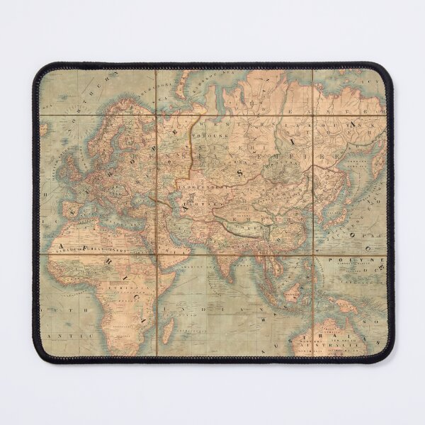 Item preview, Vintage Map of the World in 1847 designed and sold by ganje.