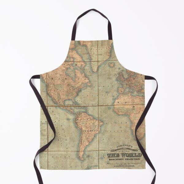 Item preview, Vintage Map of the World in 1847 designed and sold by ganje.