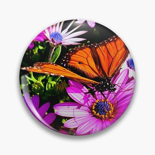 Item preview, MONARCH BUTTERFLY & PURPLE DAISIES  designed and sold by Steffi August.