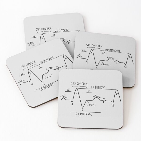 Item preview, Hand Drawn Normal Electrocardiogram ECG Black designed and sold by SofiaSava01.