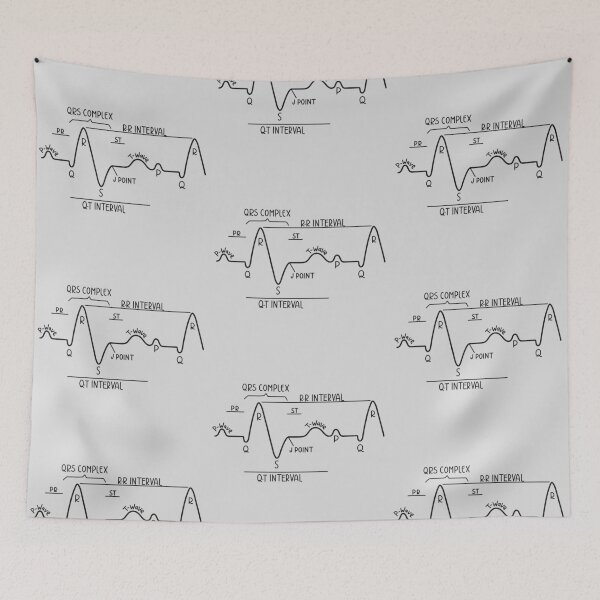 Item preview, Hand Drawn Normal Electrocardiogram ECG Black designed and sold by SofiaSava01.