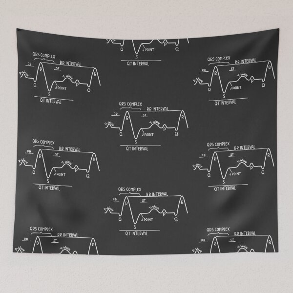 Item preview,  Hand Drawn Normal Electrocardiogram White designed and sold by SofiaSava01.
