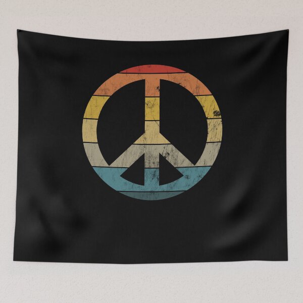 Item preview, Vintage Peace Sign Distressed Hippie Sunset Retro Style designed and sold by MerchLovers.