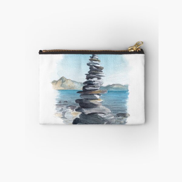 Item preview, Lake Wakatipu Cairn Watercolour designed and sold by Tom Napper Design.
