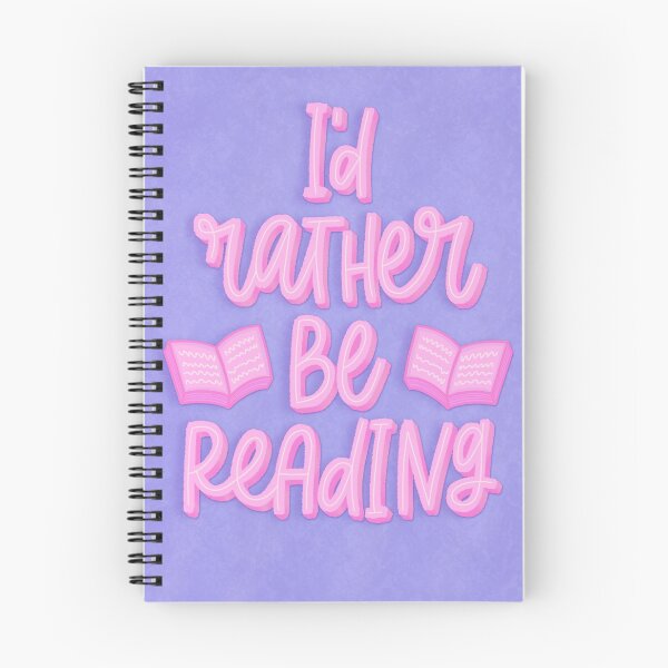Artikelvorschau, Ich würde lieber lesen - Buchliebhaber-Zitat - Lila entworfen und verkauft von TheBubblyType.
