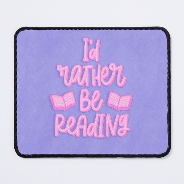 Item preview, I'd rather be reading - Book Lover Quote - Purple designed and sold by TheBubblyType.