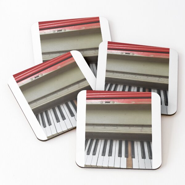 Item preview, Old Piano,  Stieff, Antique Red Piano, Circa 1900, piano, keyboard, blues, jump, Bumble Boogie, Sheet music, 1900's, boogie, swing, Vaudeville, WWI, antique, red designed and sold by Vintaged.