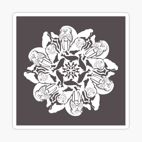 Item preview, Walrus ZOOFLAKE designed and sold by Peppermint Narwhal.