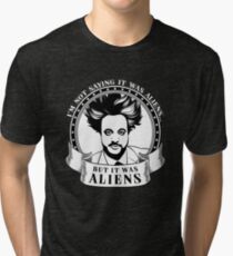 IT WAS ALIENS GIORGIO A TSOUKALOS Tri-blend T-Shirt