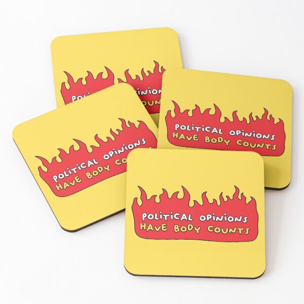 Item preview, Political Opinions Have Body Counts designed and sold by Picket Club.