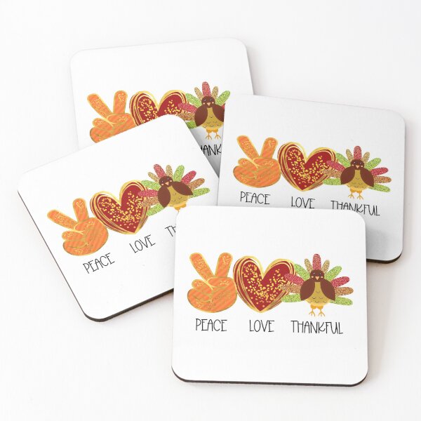 Item preview,  Peace Love Thankful - Thanksgiving- Fall Thanksgiving Gifts designed and sold by younghopes.