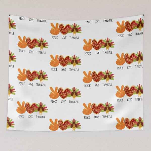 Item preview,  Peace Love Thankful - Thanksgiving- Fall Thanksgiving Gifts designed and sold by younghopes.
