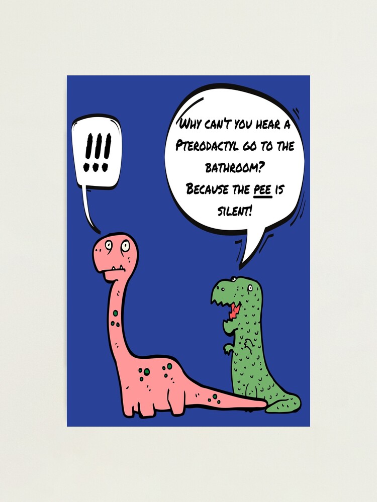 Funny Trex Joke- Pterodactyl Pun Photographic Print for Sale by goodguy53