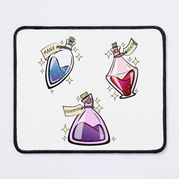 Item preview, Pack of Cute Magic Witch Potions #2 - Mana, Health, and Regeneration potions designed and sold by ShyOwlet.