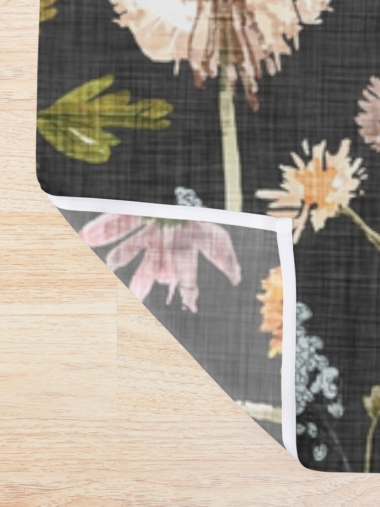 Alternate view of Wylde Fleur (black) Shower Curtain