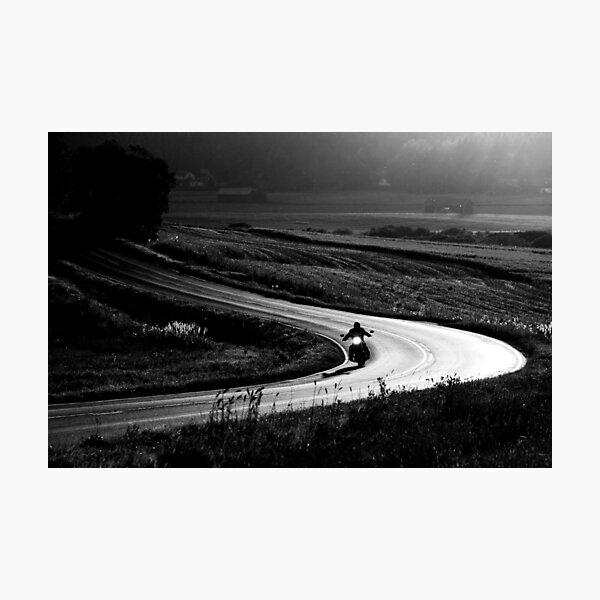 4.9.2014: Motorcycle on the Road Photographic Print