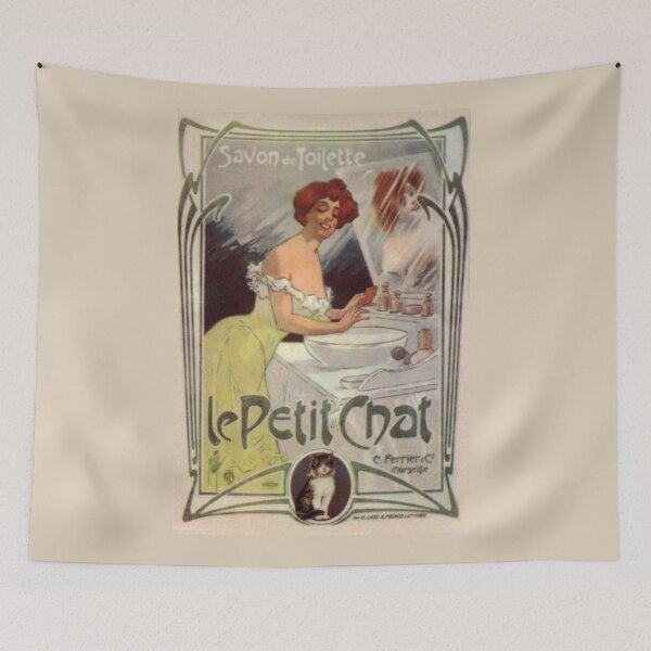 Item preview, Vintage French Ad - Soap Le petit Chat designed and sold by Kedo Momo.