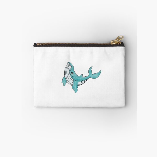 Item preview, watercolor blue happy whale  designed and sold by Boninizucchini.