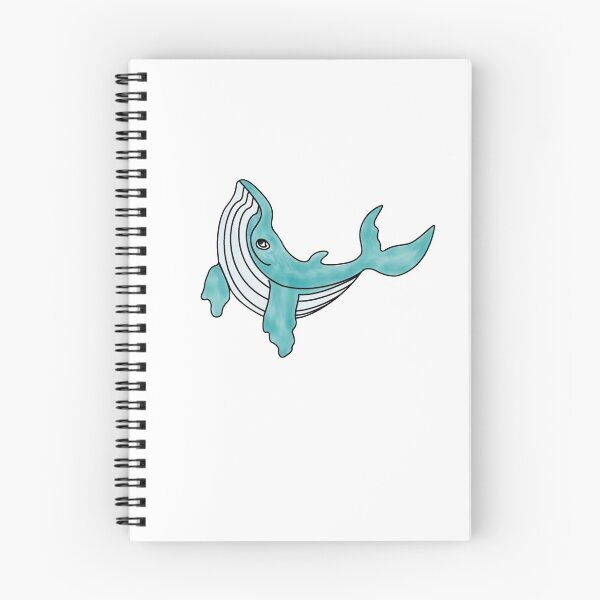 Item preview, watercolor blue happy whale  designed and sold by Boninizucchini.