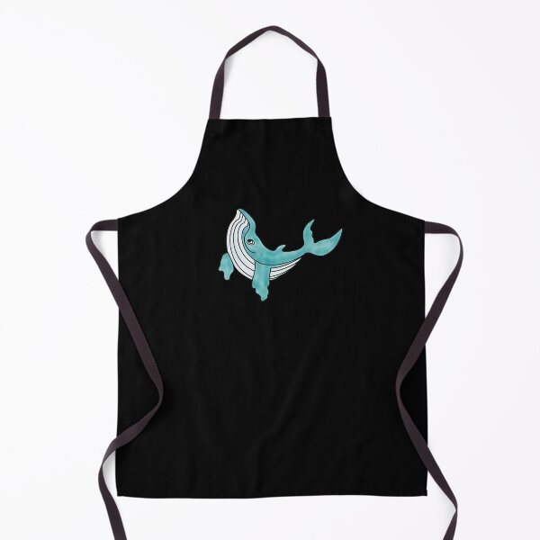 Item preview, watercolor blue happy whale designed and sold by Boninizucchini.