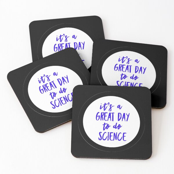 Item preview, It’s a great day to do science in white and blue font on black background designed and sold by UncleStuScience.