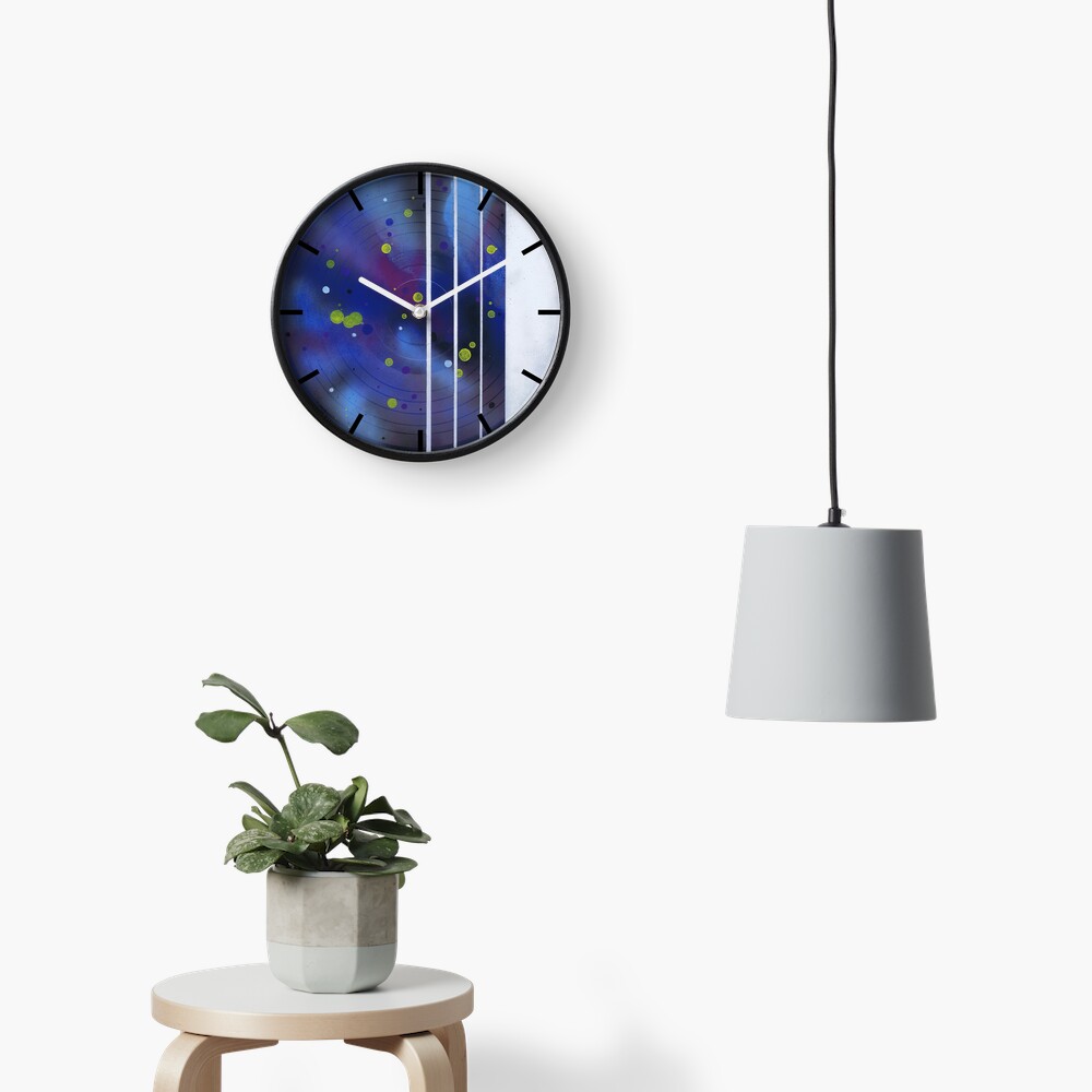 Space Spots & Stripes - Vinyl Record Art Clock