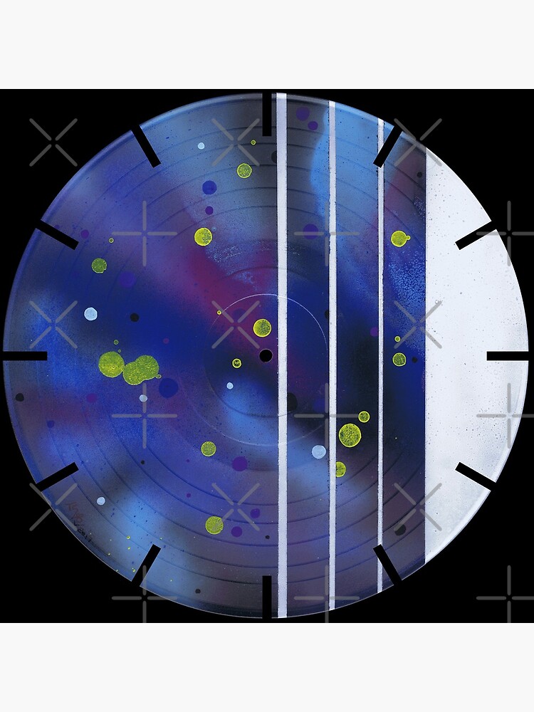 Thumbnail 4 of 4, Clock, Space Spots & Stripes - Vinyl Record Art designed and sold by that5280lady.