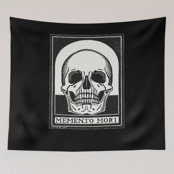 Item preview, Memento Mori Remember Death Skull designed and sold by RoguePixel.