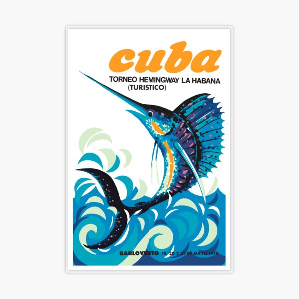 1978 CUBA Hemingway Fishing Tournament Poster T-Shirt by Retro